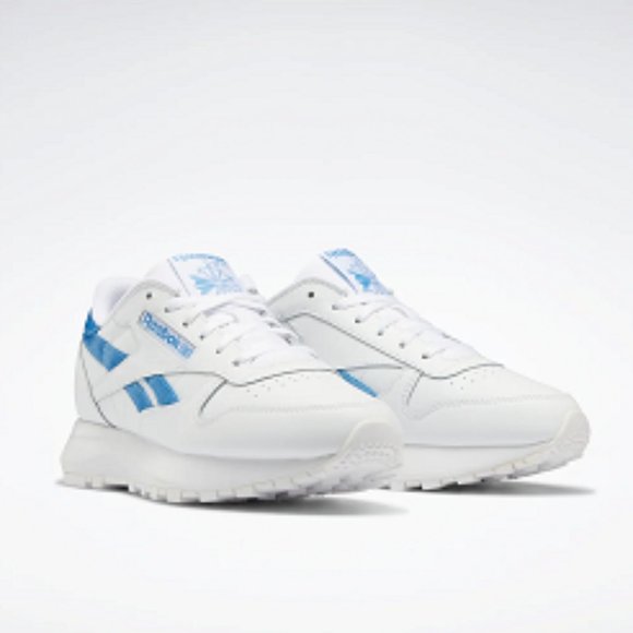 Reebok Women's White blue Classic Leather Sp Shoes Size 9 us GW4465 - Picture 1 of 3